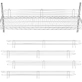 MorningRo 4 Pcs Silver Chrome Wire Shelf Ledge, 48" L x 4" H | Extra Wire Shelving Side Ledge, Metal Shelves Accessories for Pantry and Garage Storage