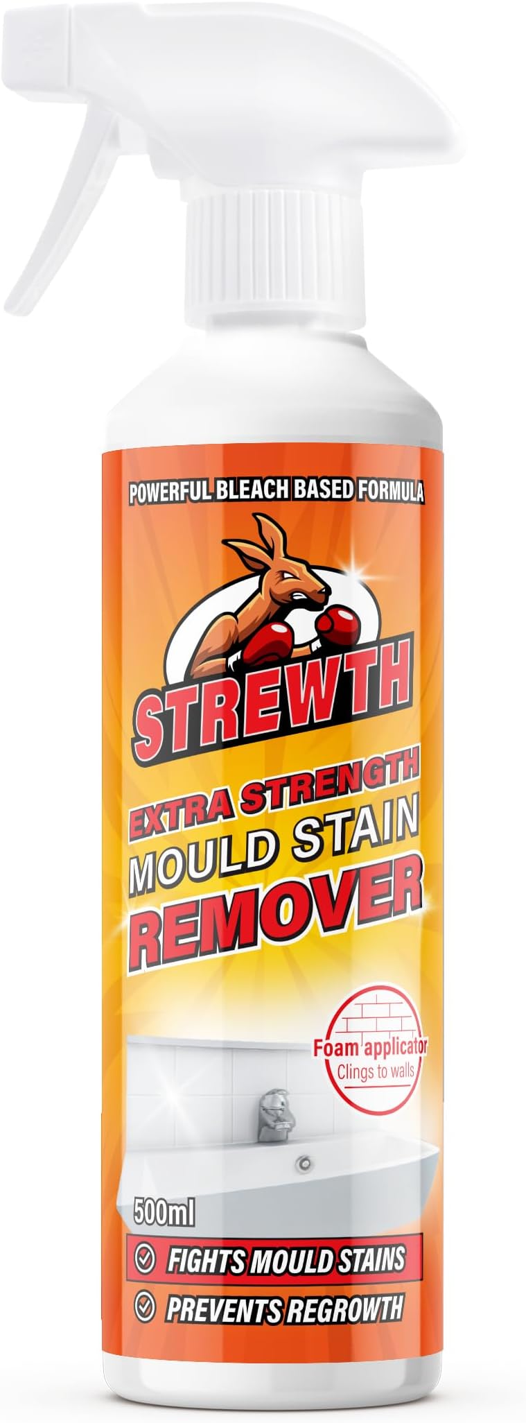 Strewth Mould Stain Remover Foam Spray 500ml - Walls, Tiles, Silicone