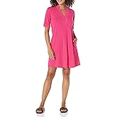 NIC+ZOE Women's Ss Notched V Dress
