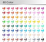 Vallteng 80 Colors Permanent Markers Twin Broad Fine Point Black Bag view 2
