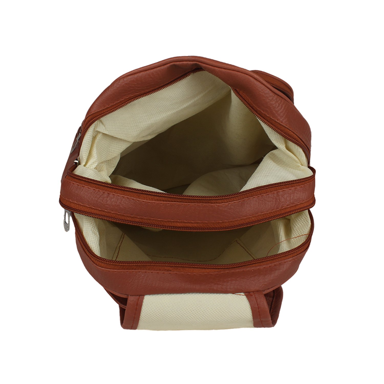 reyaz@jaibun women's pu brown backpack