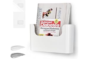 JOMOLA No Drilling File Holder Mail Organizer Wall Mount File Organizer Holder Office Wall Hanging Files Magazines Organizer 