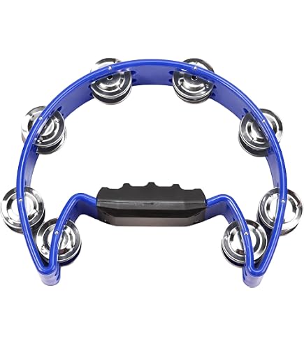 Amazon.com: EastRock Tambourine,Metal Jingles Hand Held Percussion