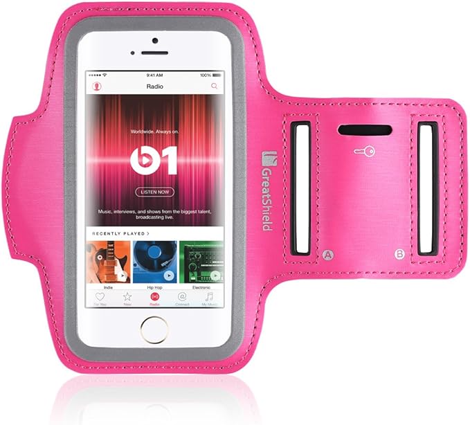 iPhone SE Armband, GreatShield Stretchable Neoprene Sport Armband Case