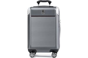 Travelpro Platinum Elite Hardside Expandable Carry on Luggage, 8 Wheel Spinner, TSA Lock, Hard Shell Polycarbonate Suitcase, Vintage Grey, Carry on 21-Inch