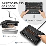 JEHONN Carpet Floor Sweeper Manual with Horsehair Brush Black view 6