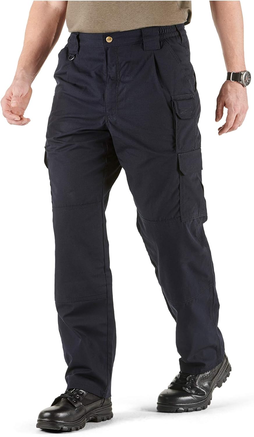 5.11 Tactical Men's Taclite Pro Lightweight Performance Pants, Cargo Pockets, Action Waistband, Dark Navy, 34W x 32L, Style 74273: Clothing