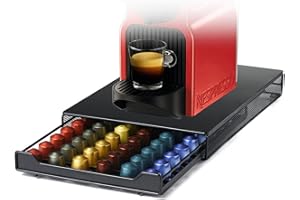 HiveNets Capsule Drawer Coffee Pod Storage Compatible for Nespresso Original Support Metal Holder 60 Pcs