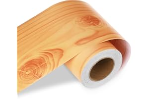 LACHEERY Light Brown Wood Border Wallpaper Peel and Stick Bathroom Mirror Frame Border Wood Grain Repair Tape Wood Bulletin Board Border Trim Self Adhesive Baseboard Border Classroom Border 3"x197"