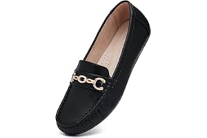 Gasfly Women's Business Loafers Work Casual Flats Shoes Lightweight Penny PU Leather Slip On Walking Shoes