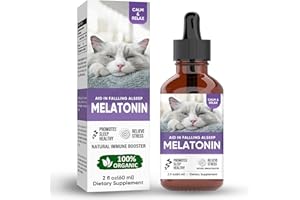 FILBA Melatonin for Cats, Cat Melatonin Drop, Anxiety&Stress Relief for Cats, Cat Nerve Calming, Natural Cat Sleep Aid, Deep Sleep Support for Cat, Safe Ingredients, Nontoxic (60ml)