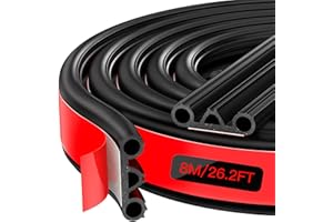 MEIZHJJU Truck Tonneau Cover Seal with Triple Bulb Design for Pickup Trucks, RVs, Tool Boxes - Waterproof Camper Shell Seal Kit, Car Weatherstripping for Noise and Dust Protection (8M/26.2FT)