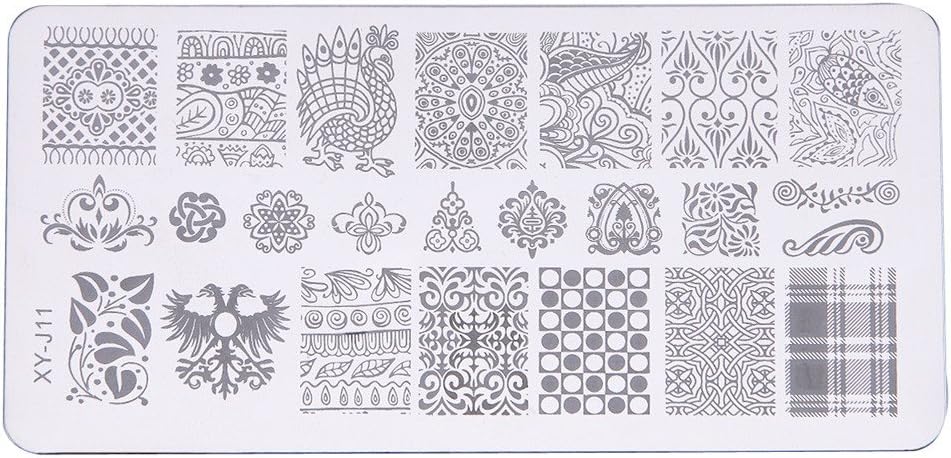DIY Nail Design,IMJONO party summer Mother's Day Easter April Fool's Day 2019 Best Gift for Mom Discount clearance Discount clearance DIY Nail Art Image Stamp Stamping Plates Manicure Template
