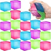 Soulchen 20 Pcs Stress Balls Ice Cube Inside 1.4 Inch Sensory Squeeze Funny Calming Balls Stress Relief Cubes for Adults Christmas Party Favors Birthday Gift