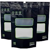 Lock & Seal 20 Pack Reusable Food Storage Bags - Heat Sealable, 1 oz, 6" x 9.8" x 3.15" Inch