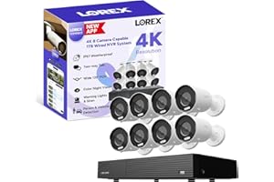 Lorex Connect 4K 8-Channel 1TB NVR Wired System | New Connect App | 8 Deterrence PoE Bullet Cameras | AI Detections | Deterre
