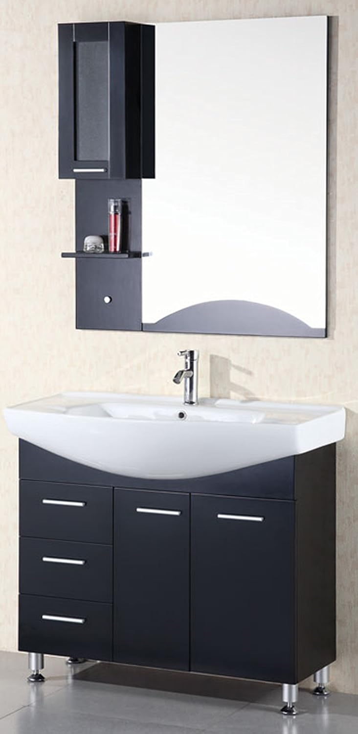 Design Element Sierra Single DropIn Sink Vanity Set, 40Inch