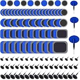 Tallew 37 Pcs Heavy Duty Tire Patches Kit, Rubber Radial Tire Patch Plug | Repair Emergency Kit for Puncture Car Truck Bus Tractor Vehicle Motorcycle, Size Include 32mm, 42mm, 58mm, 65x80mm, 85x120 mm