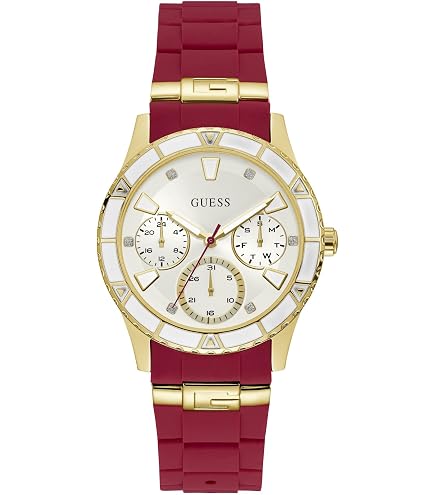 Amazon.com: Guess Rose Gold-Tone + White Silicone  display picture 3