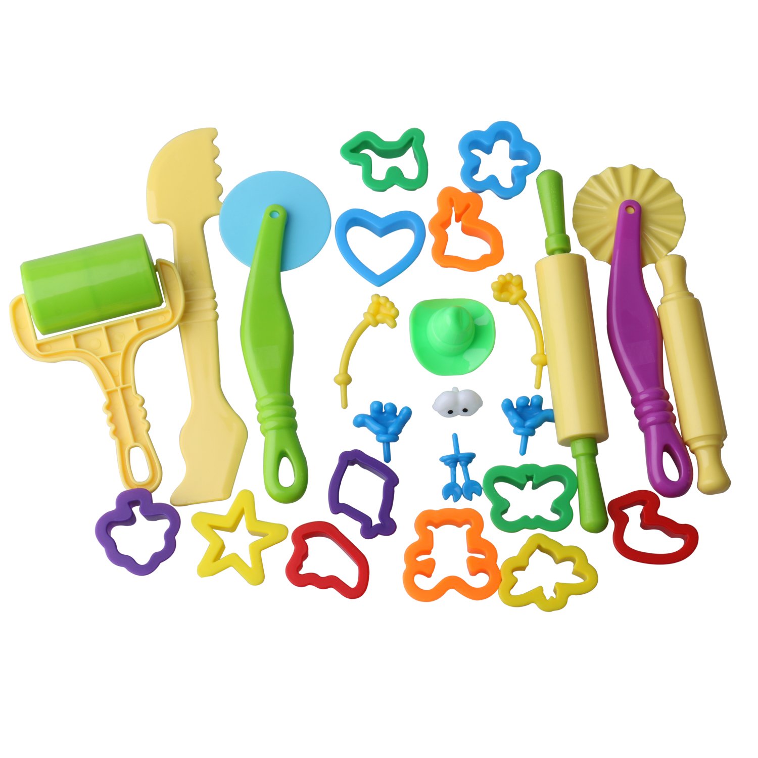 Inxens Playdough Tools for Kids Play Dough Molds Clay Set of 25