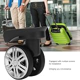 Les-Theresa Suitcase Wheels 1 Pair Double Row Spinner Luggage Replacement view 4