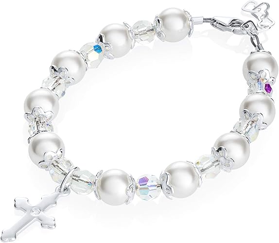 baby baptism bracelet swarovski