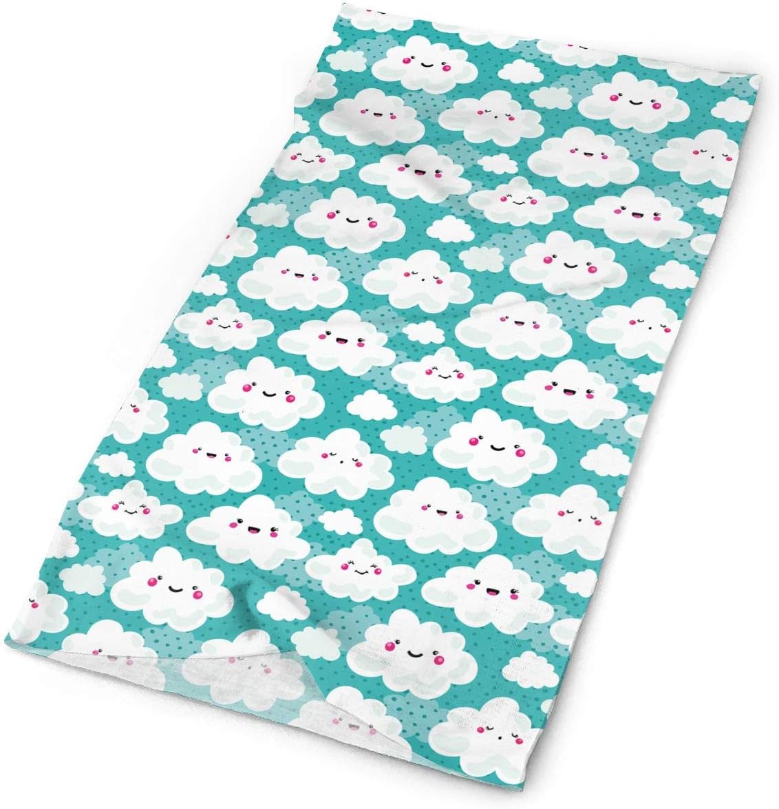 TPSXXY Funny & Cute Clouds Face Mask Neck Gaiter Sun Shade Shield Bandanas for Dust Outdoors Sports Festivals