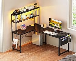 ODK 53 Inch L Shaped Desk with LED