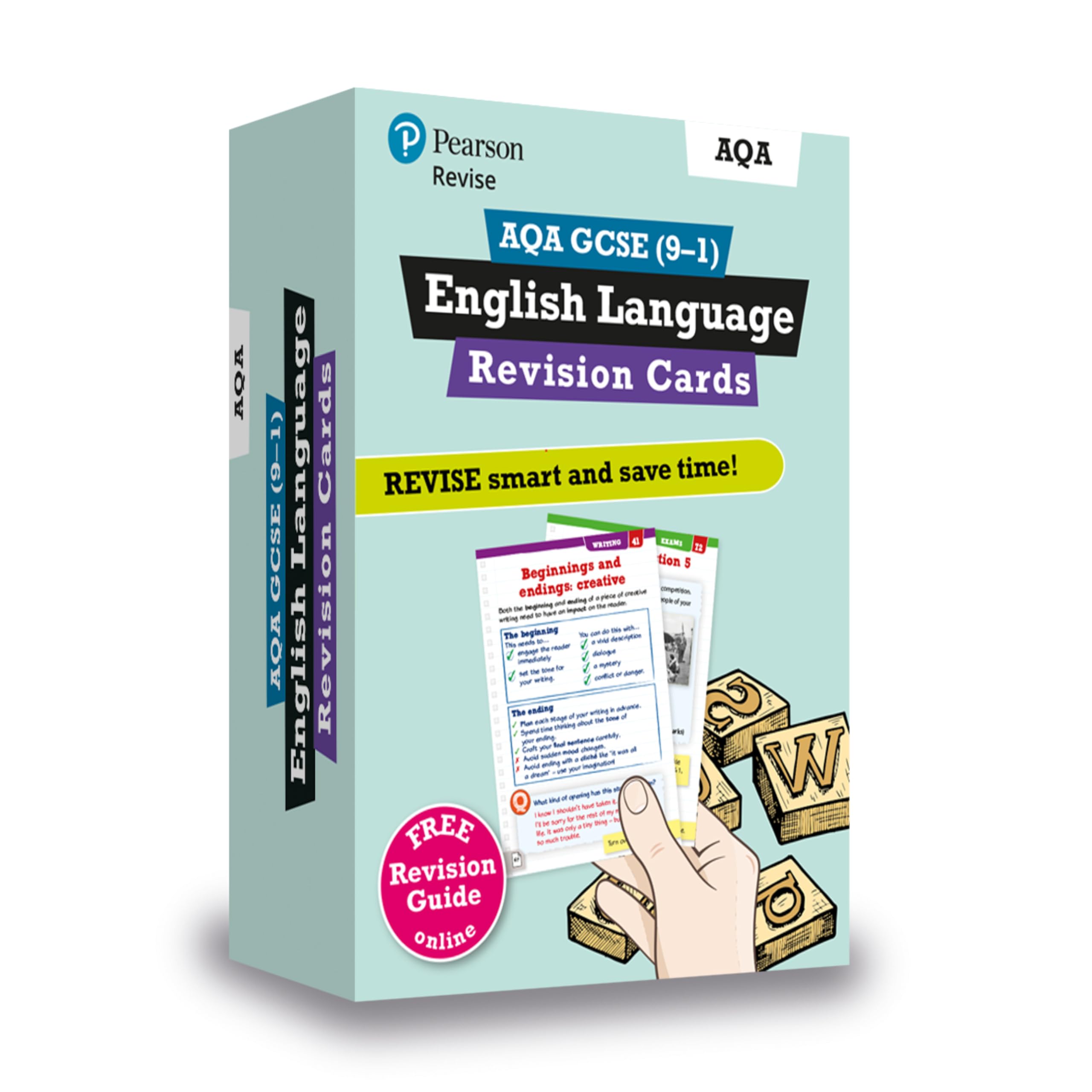 Pearson REVISE AQA GCSE English Language Revision Cards - for 2026, 2027 exams
