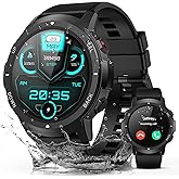 paybay Smart Watch for Men, Work Fitness Watch with Step Tracker, IP68 Waterproof, Bluetooth Call for Android iOS, 24/7 Sleep Monitor, 110 Sports Modes (Casual, Black, 1.39)