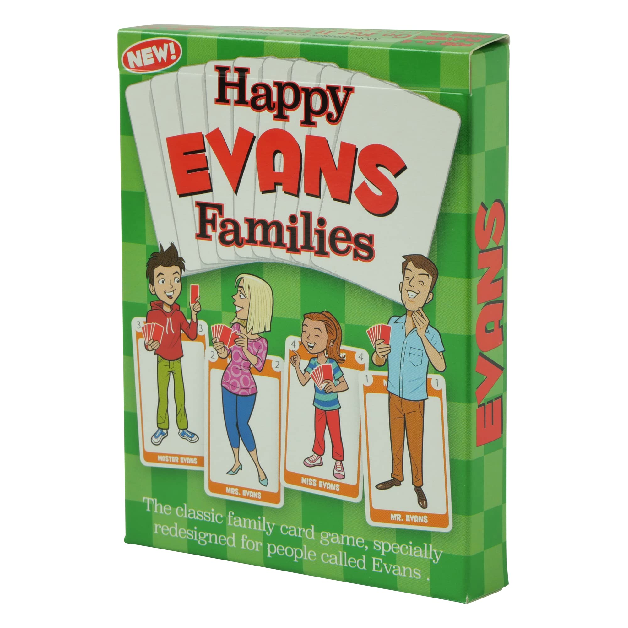 EVANS family edition of the classic family card game HAPPY FAMILIES