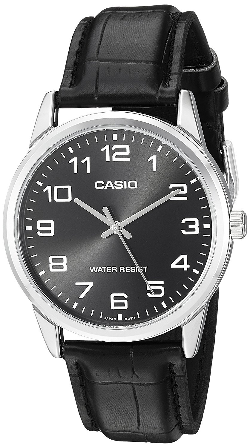Casio MTP-V001L-1B Men's Basic Analog Men's BASIC ANALOGUE, Black