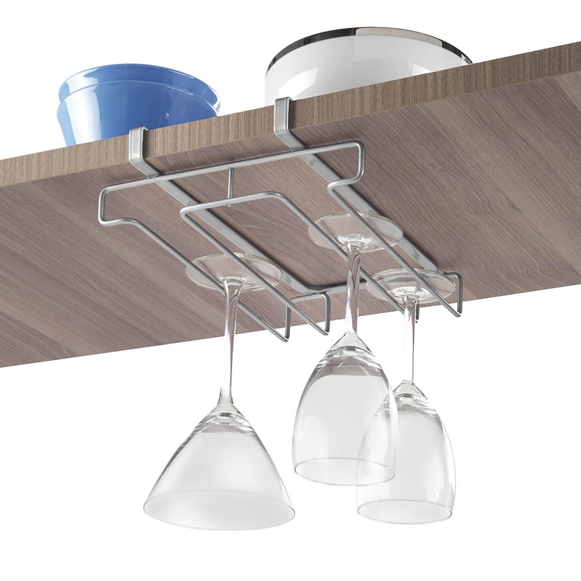 Metaltex Glass Holder, Silver, 21 x 28 x 7 cm