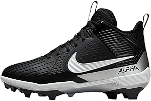 Nike Alpha Menace Strong Men's Football Cleats (II5139-010, Black/Metallic Silver/White)