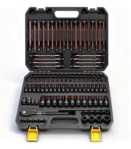 Master Hex Bit Set 34pc SAE & Metric Socket Set Standard Allen 1/4 3/8 1/2 eB