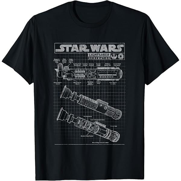 Amazon.com: Star Wars Millennium Falcon Grey Schematics Graphic T