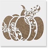 Pumpkin Decorative Stencil - Transform Space with Fall Colors, Stencils for Canvas