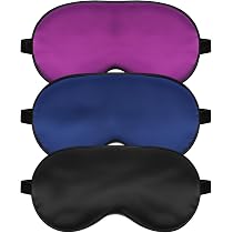 Amazon.com: 睡眠眼罩,絲質睡眠眼罩,附可調式綁帶,眼罩眼罩,男女皆宜 ...