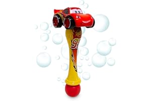Disney Store Boy's Cars Lightning McQueen Light-Up Bubble Wand – Interactive LED Toy, Perfect for Kids, Authentic Movie Design, Ideal Outdoor Play & Parties, Durable and Safe for All Ages - Large