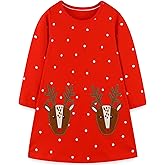 Bumeex Toddler Girl's Long Sleeve Dresses 2-7Y