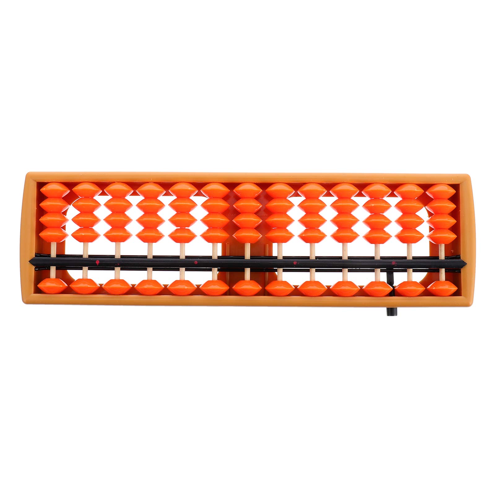 TOYANDONAAbacus Soroban 13 Column Chinese Calculator Arithmetic Abacus Counting Math Toys Leaning Brain Developing Educational Toy for Students Accountant (Orange Black)