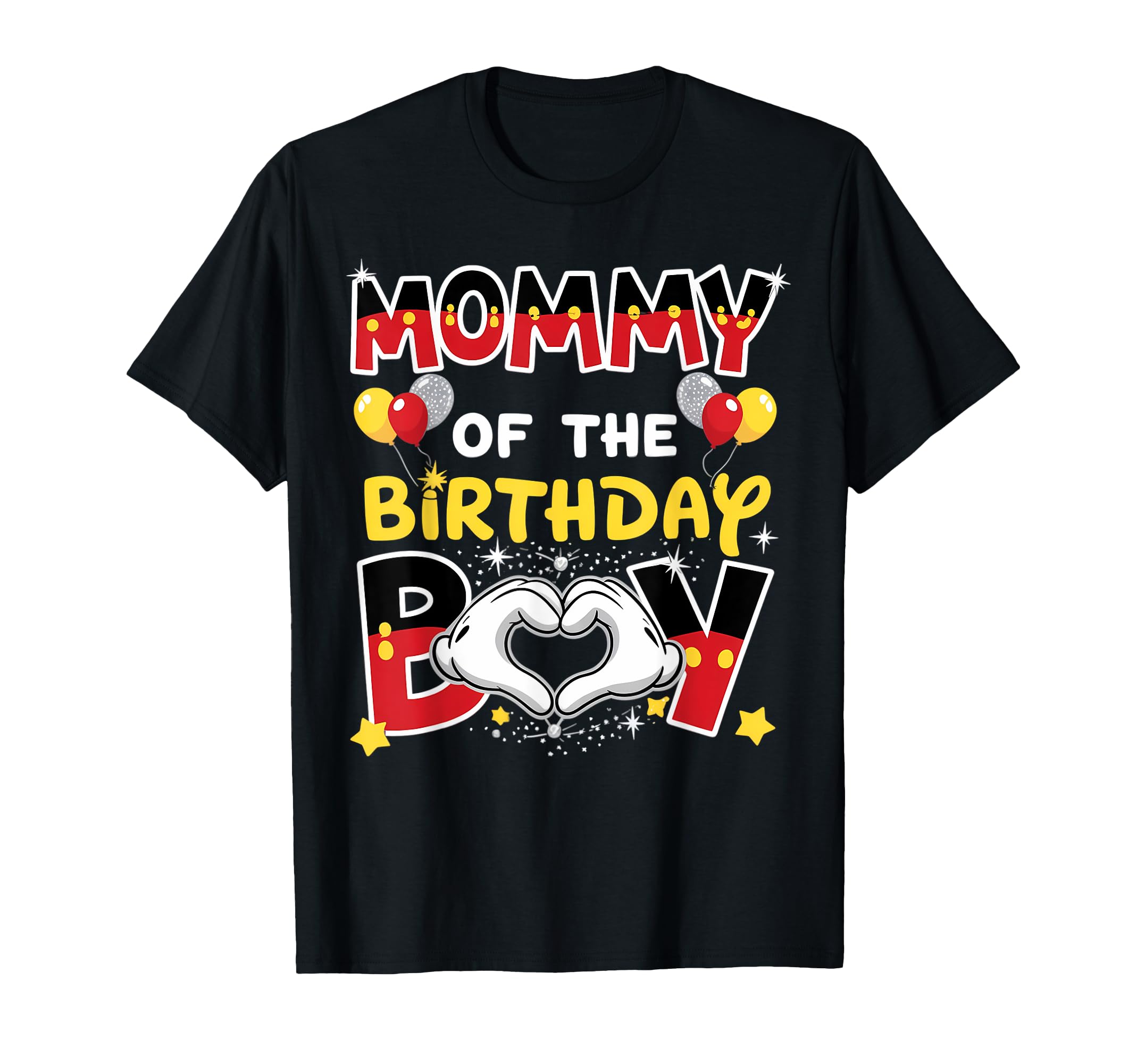 Photo 1 of  Mommy Of The Birthday Boy Family Party Decor T-Shirt, XS, BROWN