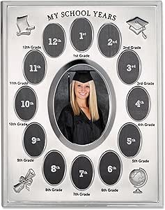 Lawrence Frames My School Years Silver Plated 8x10 Multi Picture Frame