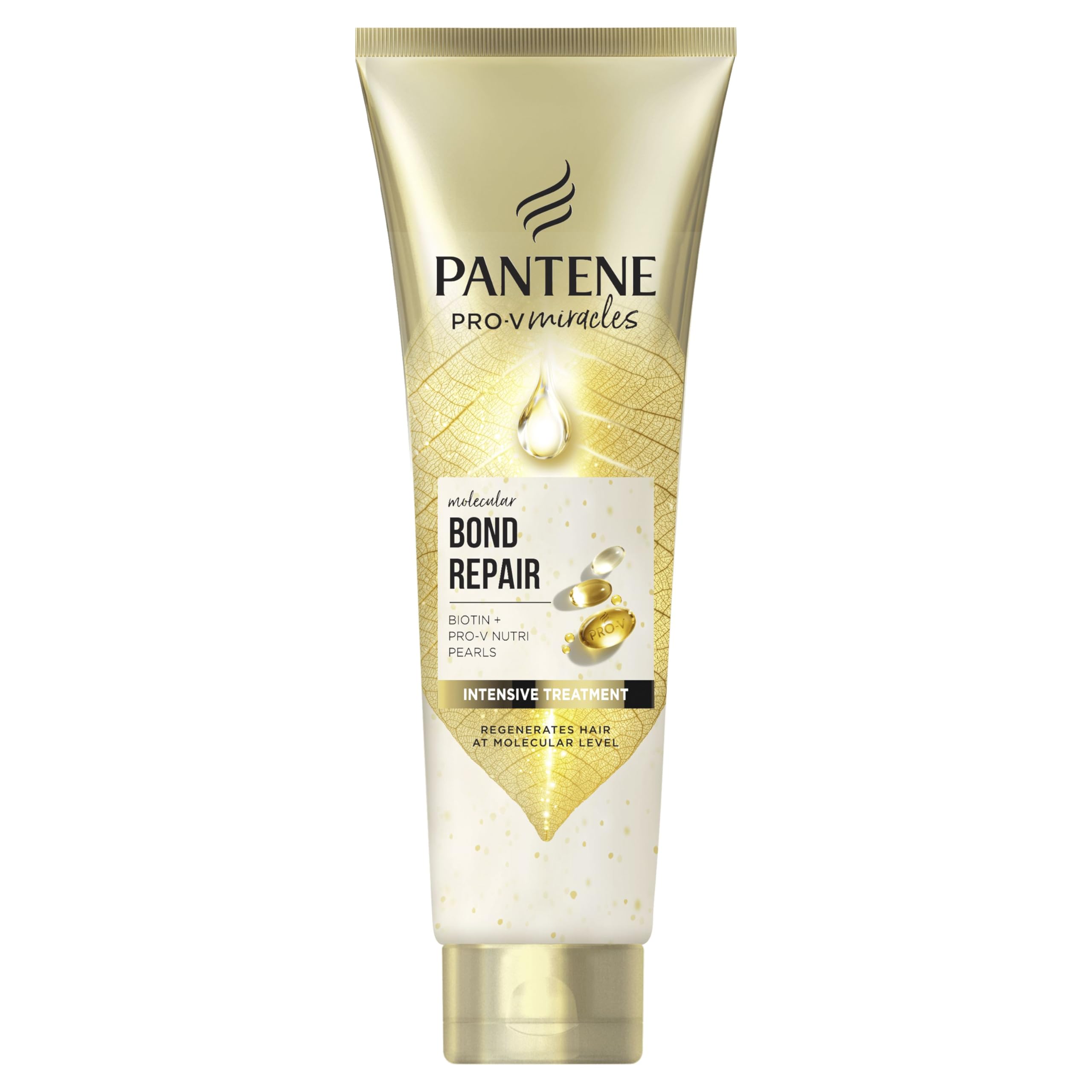 Pantene Molecular Bond Repair Deep Conditioning Hair Treatment with Biotin 150ml Pro-V Concentrated Formula for Extremely Dry Damaged Hair. Leaves Hair Visibly Healthier, Strengthened & Regenerated