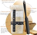 Eidoct Sourdough Starter Jar Kit 730ml with Aluminum Lid & Accessories view 3