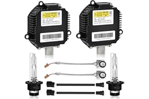 KERBIY 2 Sets HID Headlight Ballast W/Igniter & D2S Bulb for Nissan Altima,350Z,Maxima,Murano,Rogue,for Infiniti G35,G37,FX35,Replace 28474-8991A 28474-89904 NZMNS111LAN Xenon Ballast Control Module