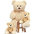 MorisMos Giant Teddy Bears with Babies, Large Mommy Bear with 2 Babies Stuffed Animals for Baby Shower, Big Bear Plush, 36 Inch