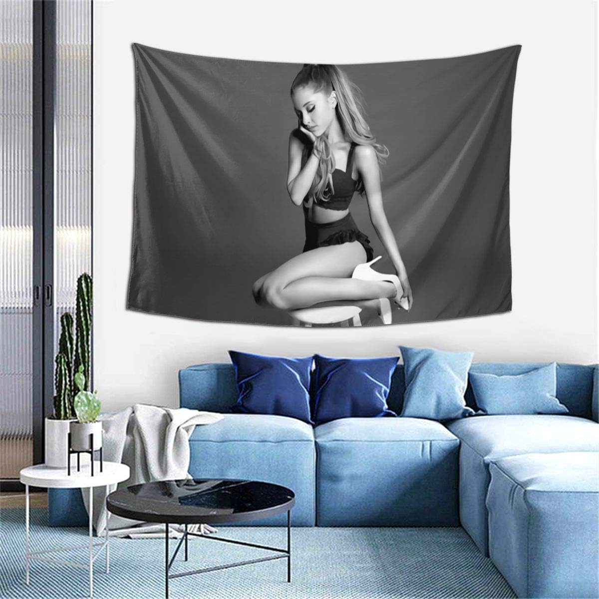 Amazon Co Jp Ariana Grande アリアナ グランデ 壁掛けタペストリー おしゃれ 室内装飾タペストリー 玄関 浴室 掛け物 窓カーテン 多機能 カバー カーテン人気 新居祝い 個性ギフト152 102cm Generic