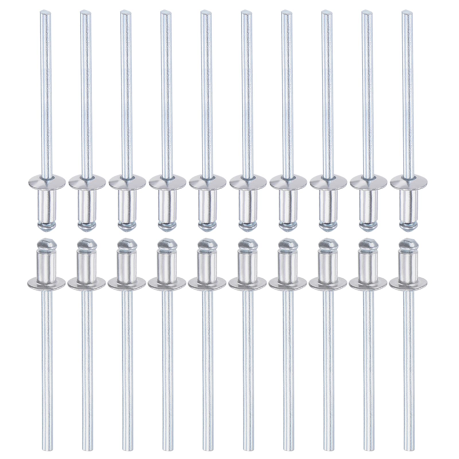 DTGN 3.2mm x 6mm (DXL) Blind Rivets - 120Pack - Good for Machinery Joining - Aluminum Dome Open End Rivet — image 1
