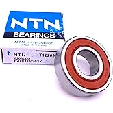 NTN 6203 LLU Deep Groove Ball Bearing, Rubber Seal, 17 mm Bore ID, 40 mm OD, 12 mm Width, 6203 2RS, 17x40x12mm